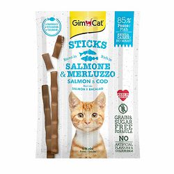 GimCat Sticks Salmon Cod losos i bakalar štapići poslastica za mačke 20g