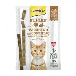 GimCat Sticks Turkey Rabbit puretina i zec štapići poslastica za mačke 20g