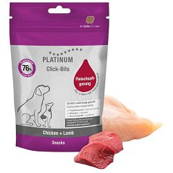 PLATINUM Snacks Click-Bits Chicken & Lamb piletina i janjetina poslastica za pse 150g
